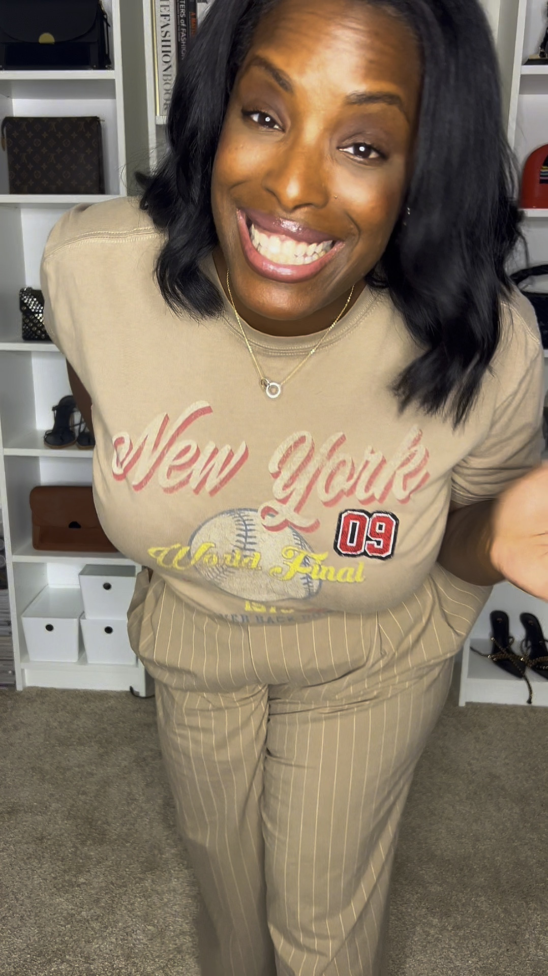  Casual meets polished. I love styling two different pieces together. Graphic tee and dress slacks.

#LTKShoeCrush #LTKFallSale #LTKStyleTip