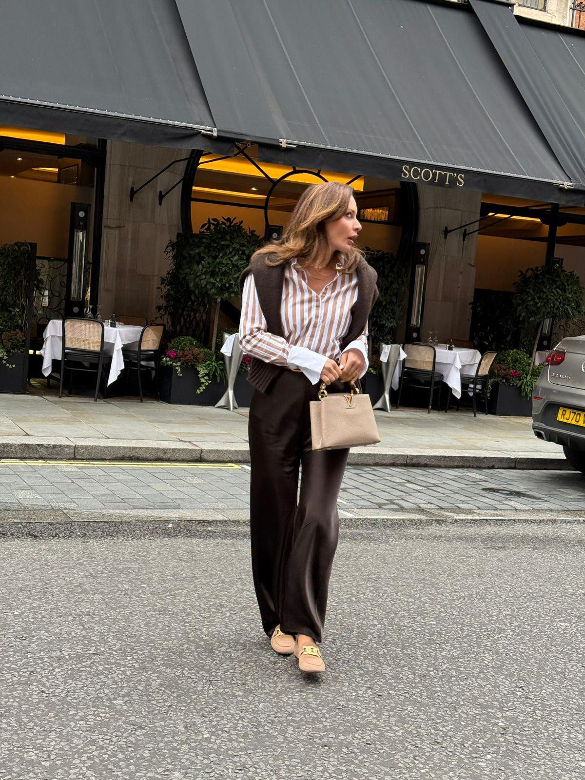 End-of-fall layers done right. 

A striped McHugh Lifestyle shirt under a cozy turtleneck jumper and trousers from Alamada Label, the kind of neutral combo that feels pulled-together but still easy. 

Tan Tod’s loafers finish the look with that classic, polished edge.

I’ve linked similar striped shirts and comfy knits that pair perfectly with warm brown tones, ideal for the season’s last chilly days. 

 #LTKHoliday #LTKSeasonal #LTKStyleTip