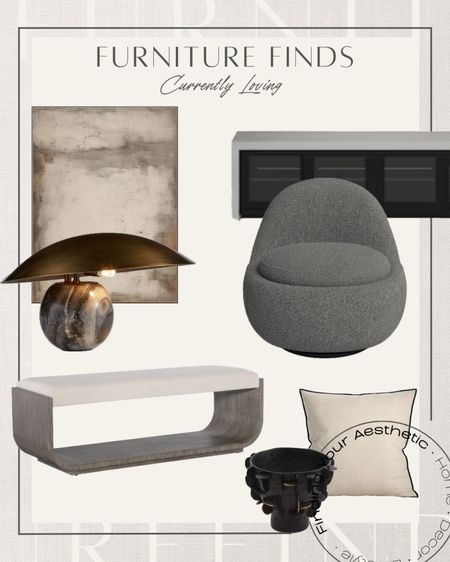 New home decor and furniture finds I am loving 🤩

Modern bench // curved bench // wood bench // neutral accent pillow // decorative vase // modern table vase // media console for large TVs // boucle swivel chair // modern accent chair // modern table lamp // unique accent lamp // wabi sabi art // abstract wall art 

#LTKSaleAlert #LTKHome