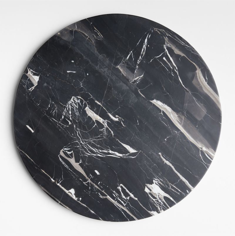 Robertson Black Marble Round Serving Board by Leanne Ford | Crate & Barrel | Crate & Barrel