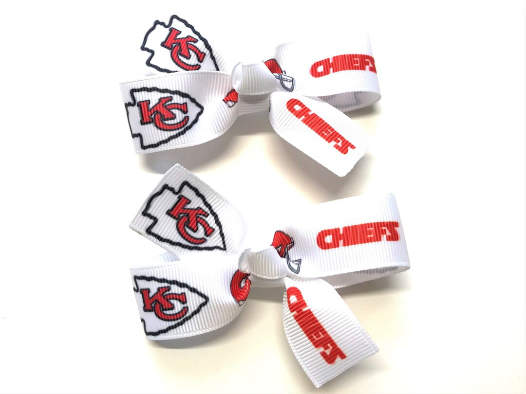 Kansas City Chiefs Hair Bow Set of 2 Toddler Girls Kansas City Chiefs Pig Tail Bows - Etsy | Etsy (US)