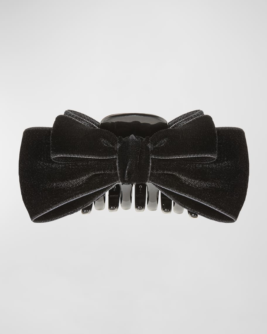 Jennifer Behr Matilda Velvet Bow Jaw Clip | Neiman Marcus