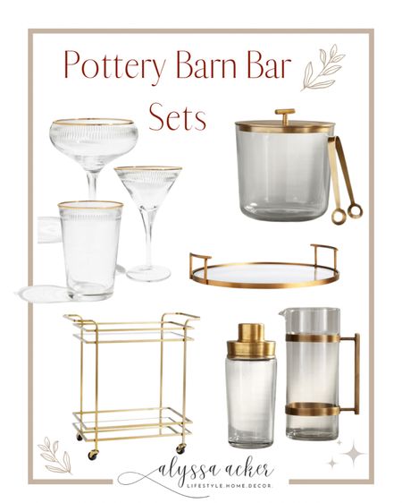 Pottery Barn Bar Cart and Cocktail set! Stunning gold accented cocktail serving tray and cups! 

Pottery Barn Home
Cocktail Set 
Bar Cart 
Bartender Ideas 
Bar Cart styling 
Happy Hour Drinks

#LTKU #LTKhome #LTKstyletip