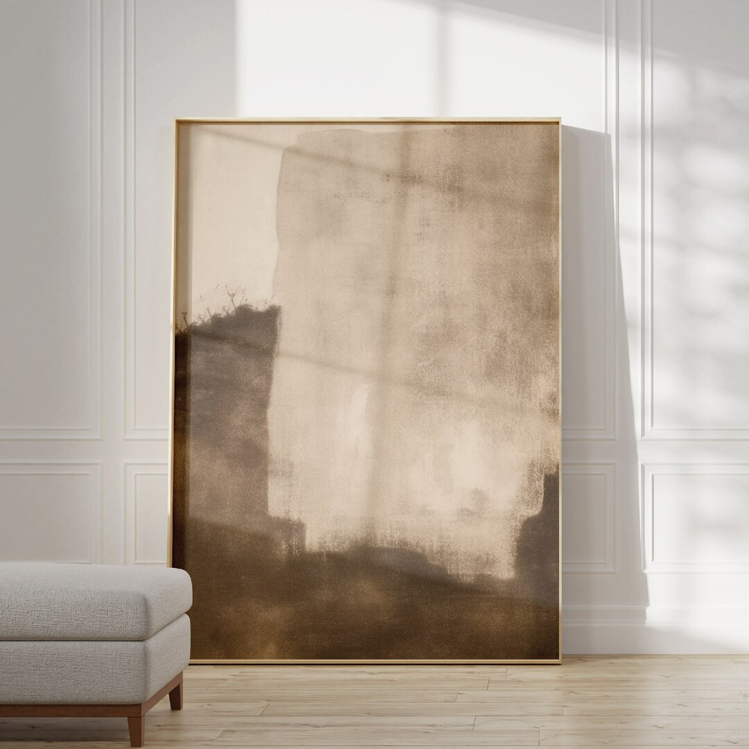 Abstract Wabi Sabi Beige Brown Art, Minimalist Print, Japandi Moody Art, Mid Century Abstract Pos... | Etsy (US)