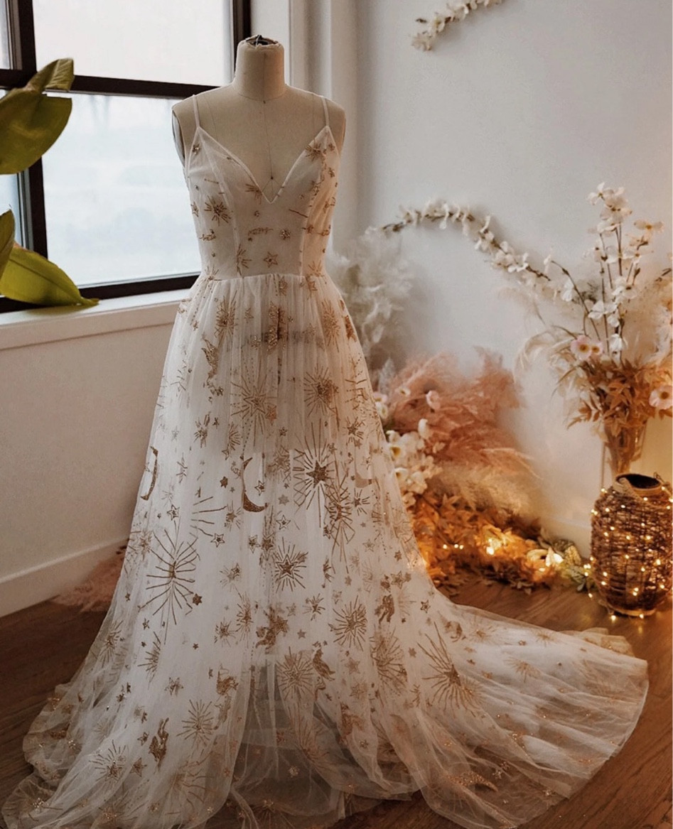 star wedding dress