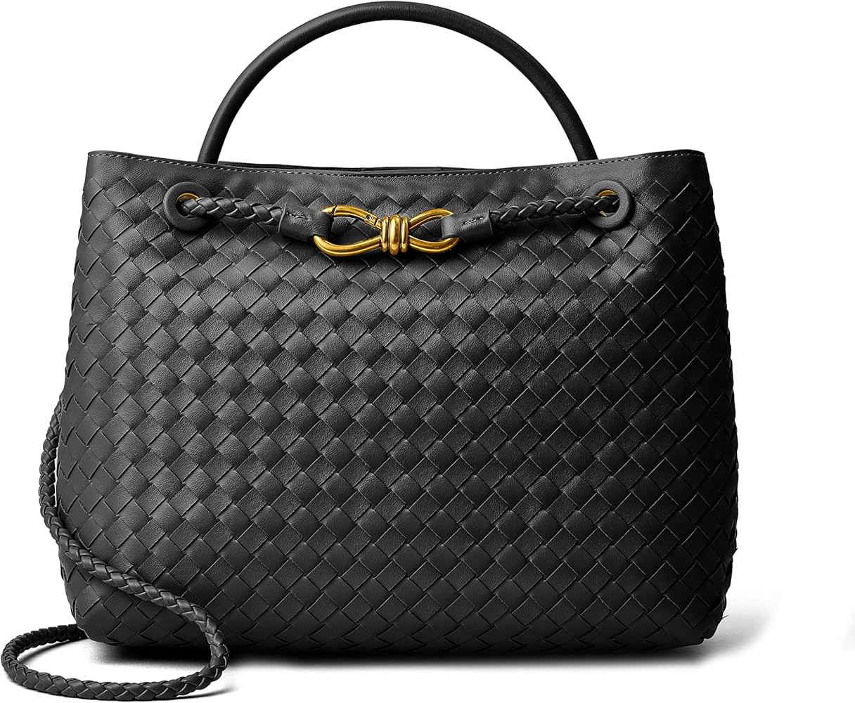 Woven Tote Bag For Women Designer Braided Top Handle Shoulder Satchel Purse And Handbags | Amazon (US)