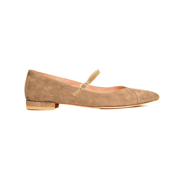 Tenacious Tan Suede Mary Jane Forever Flat | ALLY Shoes