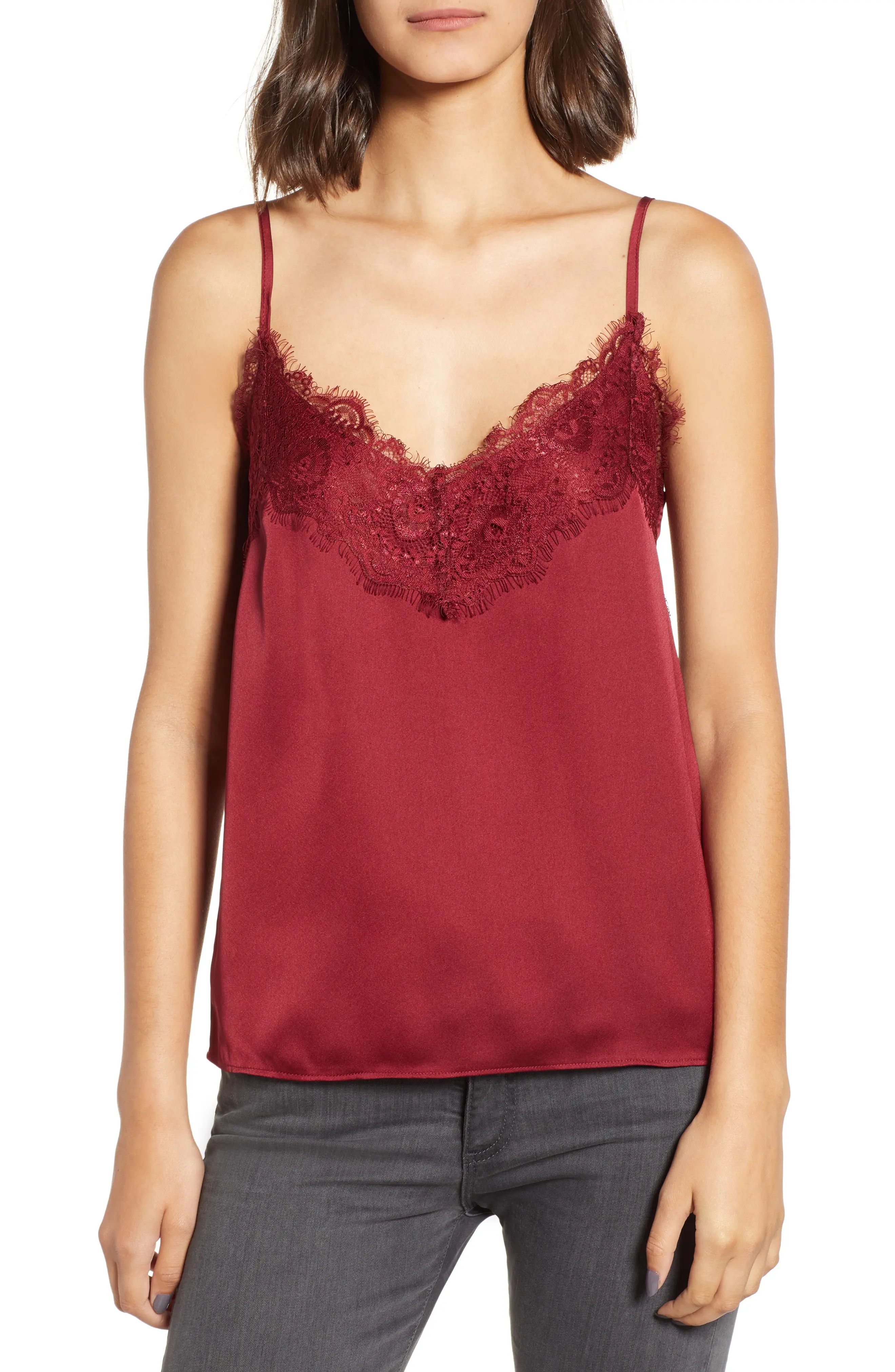 Heartloom Andra Satin Lace Trim Camisole | Nordstrom