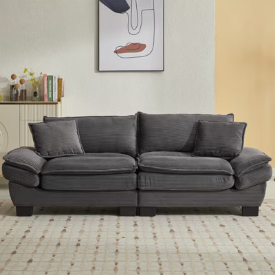 TiramisuBest Grey Sleeper Sofa Couch Loveseat Sofa with Pillows Upholstered Sofa for Bedroom,Living Room,Apartment,Office | Target