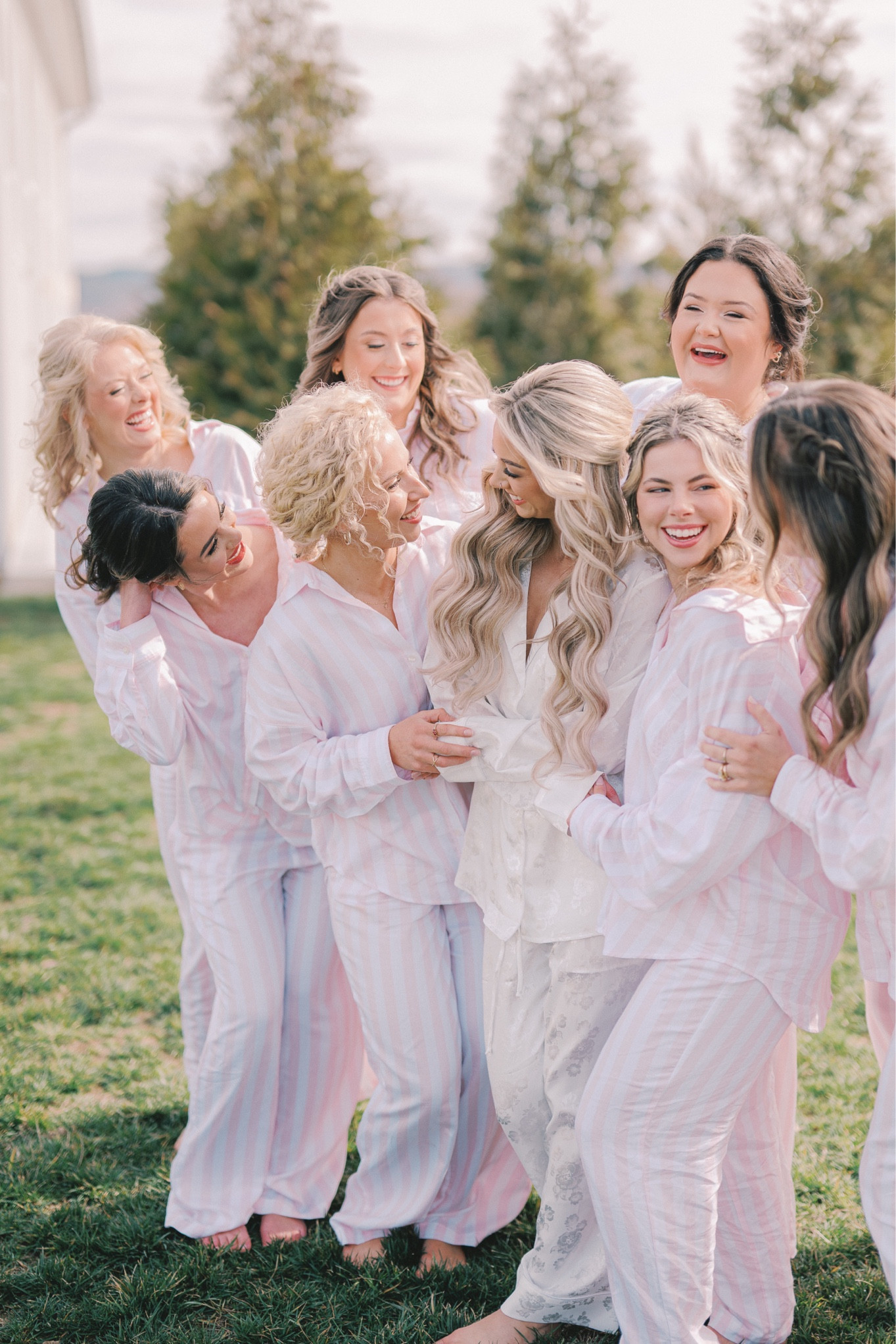 Bridesmaids getting ready pajamas / getting ready outfit. Runs oversized! 