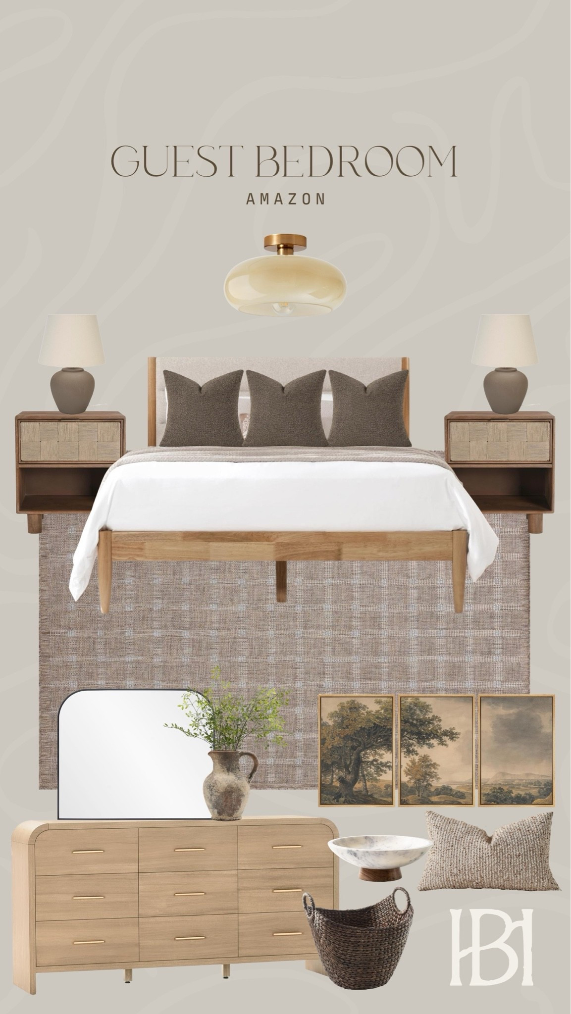 Amazon guest bedroom inspiration 🤎 The coziest, earthy and organic bedroom with finds all from Amazon. Neutral Home, Organic Home, Earthy Home, Amazon Home