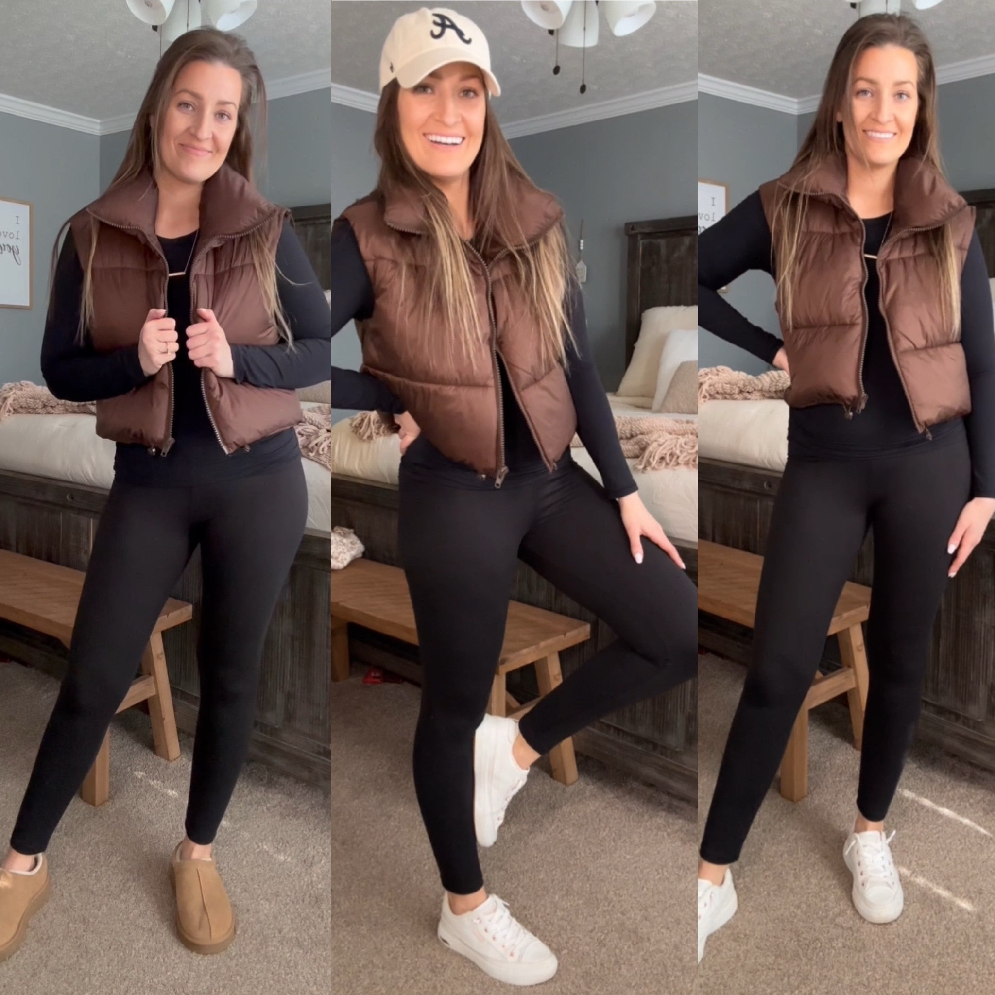 Loving this cropped brown puffer! 

#LTKFindsUnder50