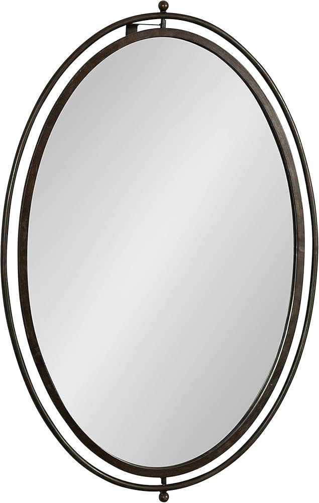 Kate and Laurel Baron Farmhouse Pivot Mirror, 23 x 35, Silver, Adjustable Rustic Wall Mirror | Amazon (US)