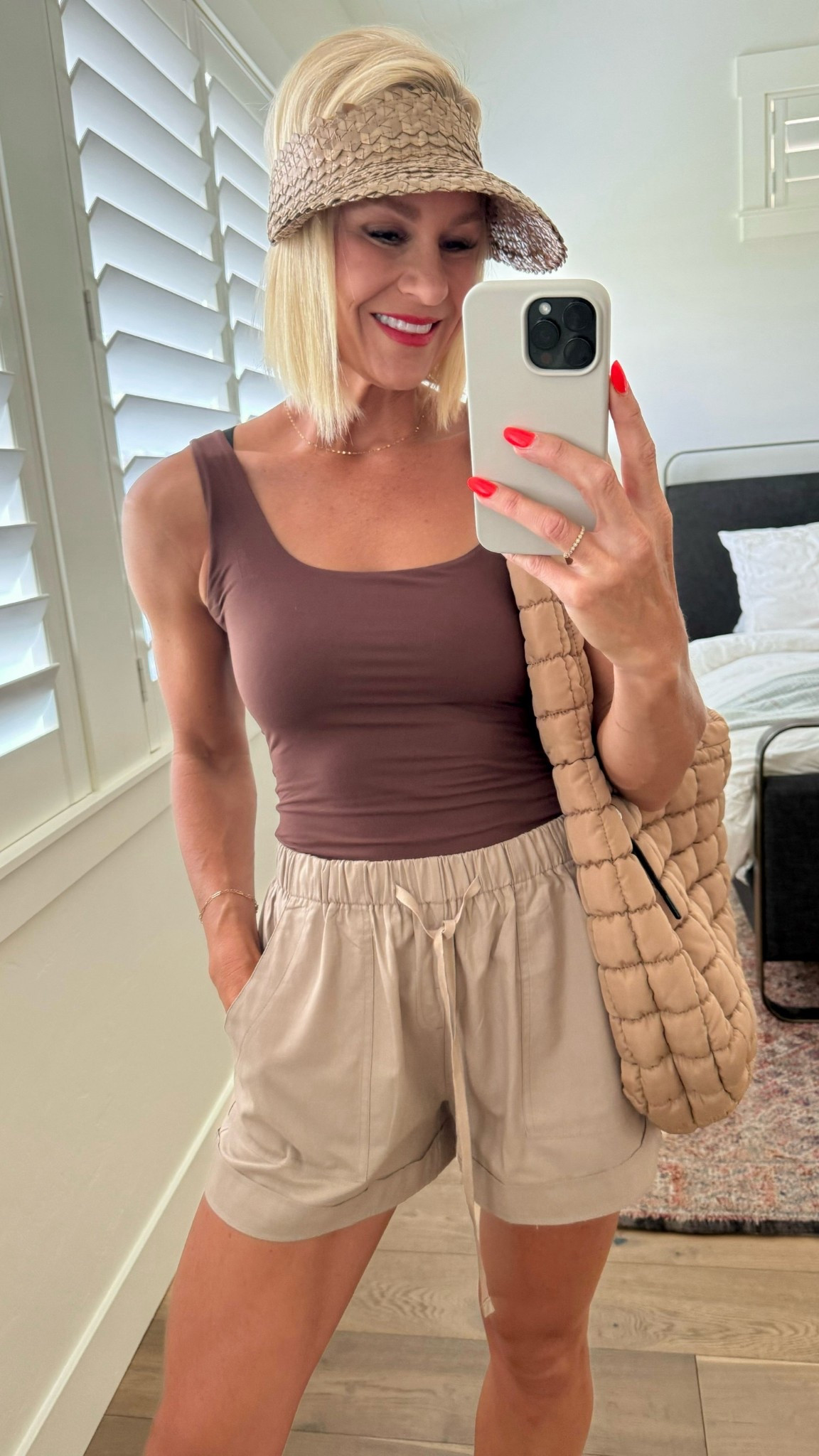 Amazon finds coming through with the ultimate comfy-chic summer uniform ☁️🤎
This tank is buttery soft, these neutral drawstring shorts are so flattering, and my quilted tote + visor combo is giving luxe on a budget. Every piece is under $30 and made for hot days + errands, walks, and vacays!


#AmazonFashion #LTKSummerStyle #LTKUnder50 #ComfyAndCute #OOTD


#LTKFindsUnder50 #LTKOver40 #LTKTravel