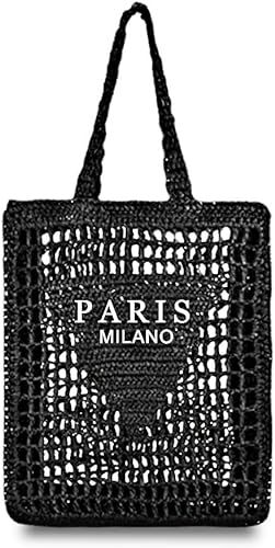 Summer Straw Bags for Women 2023 Trendy Mesh Woven Tote Bag Large Shoulder Handbags Beach Bag Hob... | Amazon (US)