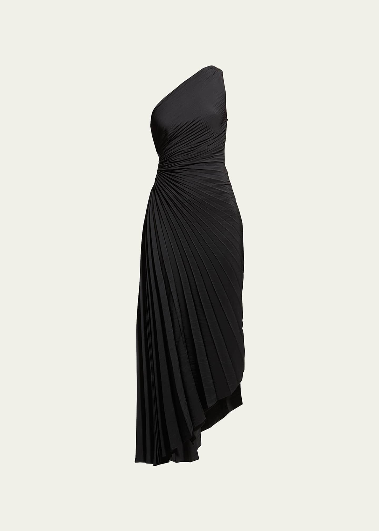 Delfina One-Shoulder Cut-Out Side Gathered Dress | Bergdorf Goodman