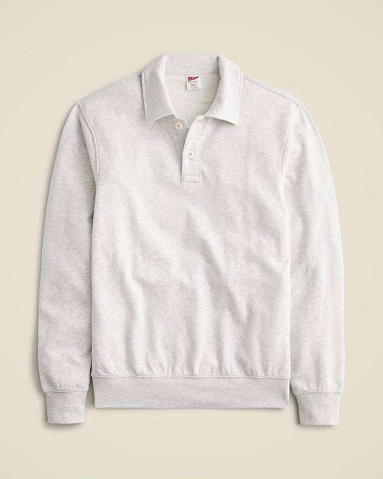 Relaxed lightweight french terry polo sweatshirt | J. Crew US