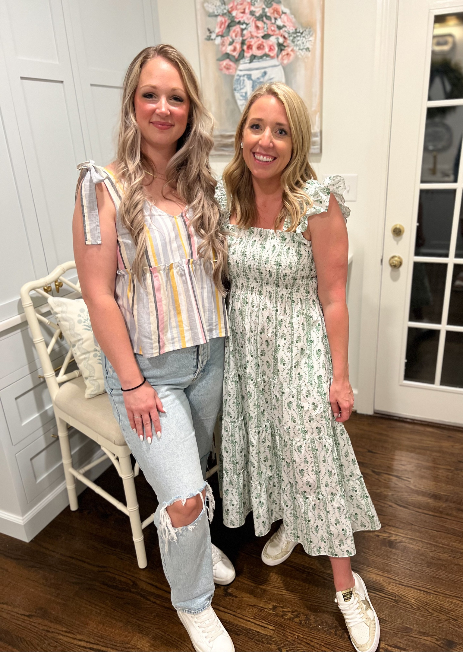 Green vine stripe dress vintage sneakers gold ivory star midi day dress summer outfit art chinoiserie floral painting home decor 

#LTKshoecrush #LTKFind #LTKunder100