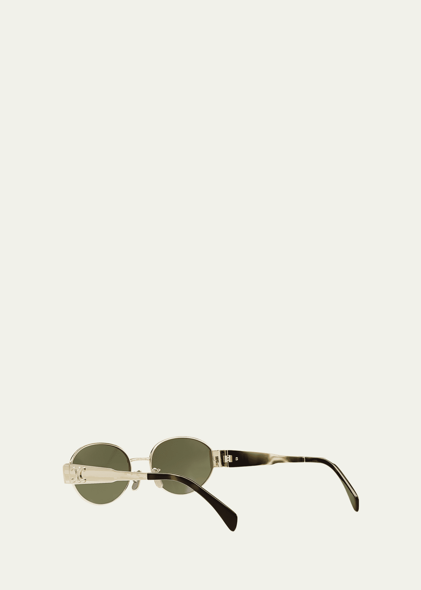 Celine Triomphe Oval Metal Sunglasses | Bergdorf Goodman