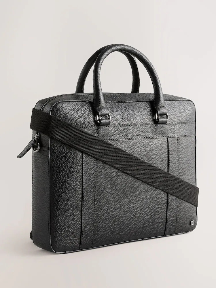 Black Genuine Leather Briefcase | Next EU