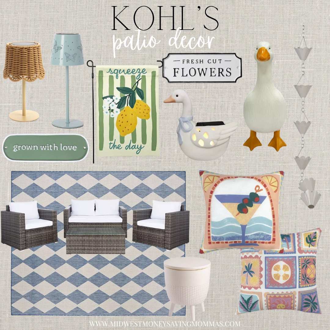 Spring patio decor @kohls 

Summer patio decor outdoor decor patio furniture area rug garden decor lawn decor throw pillows 

#LTKMothersDay #LTKHome #LTKSeasonal