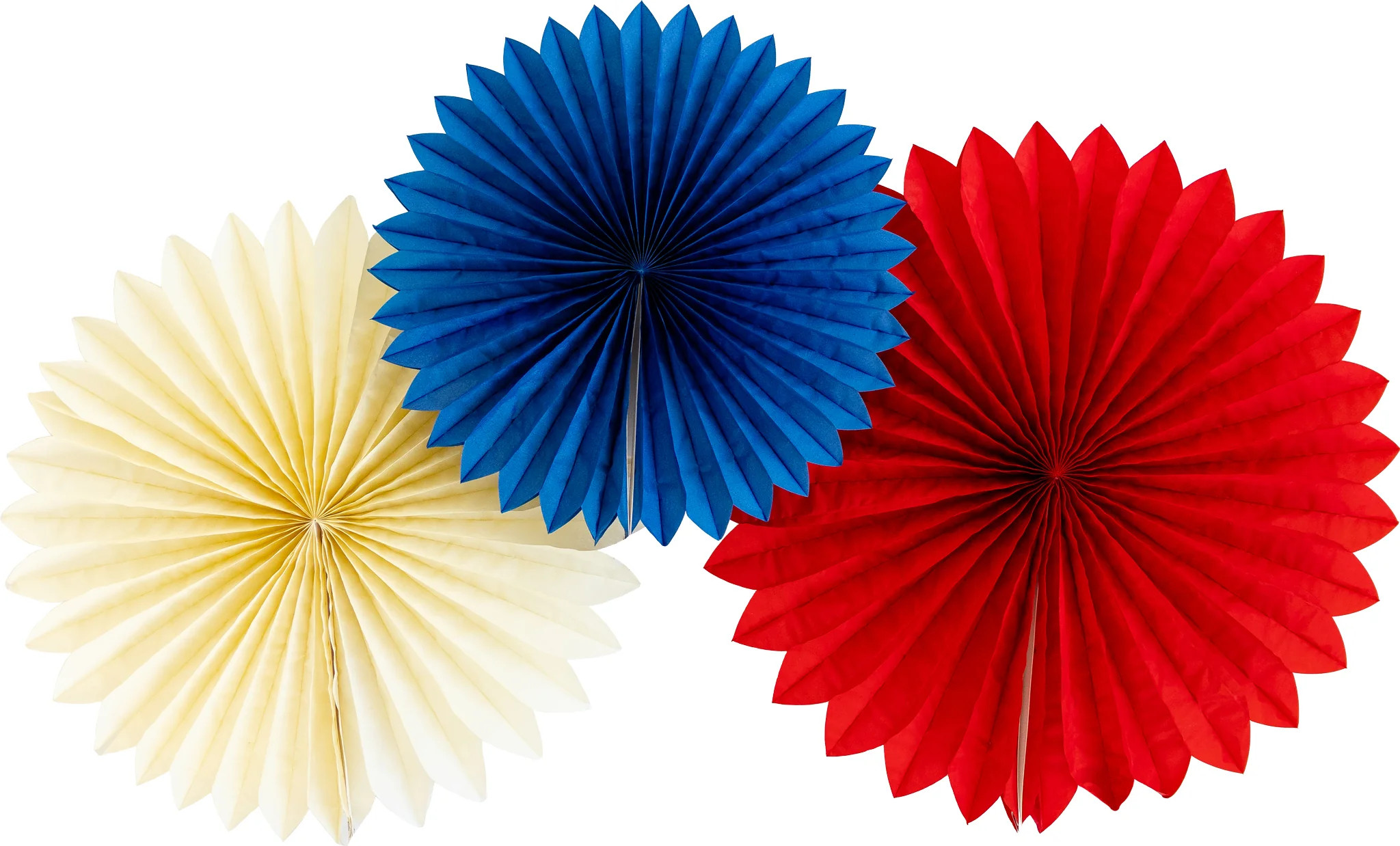 Red White and Blue Tissue Party Fans | My Mind's Eye