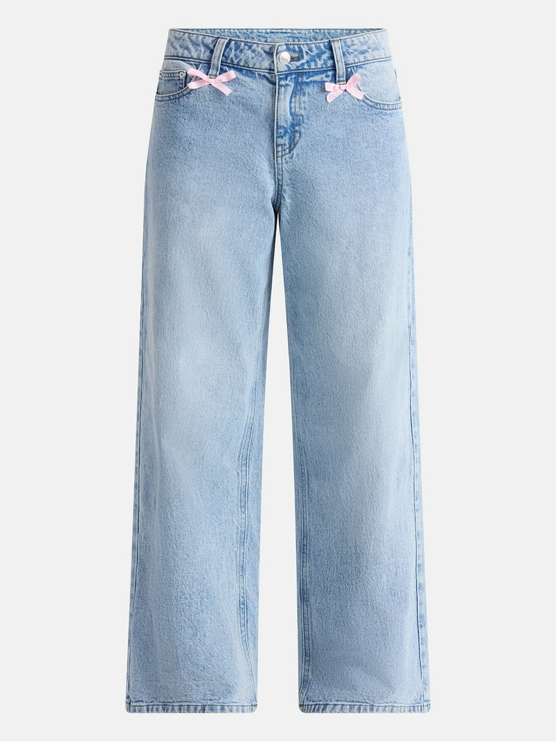 No Boundaries Bow Jeans, 30'' Inseam, Women's | Walmart (US)