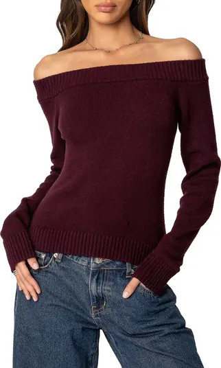 Elona Off the Shoulder Long Sleeve Knit Top | Nordstrom