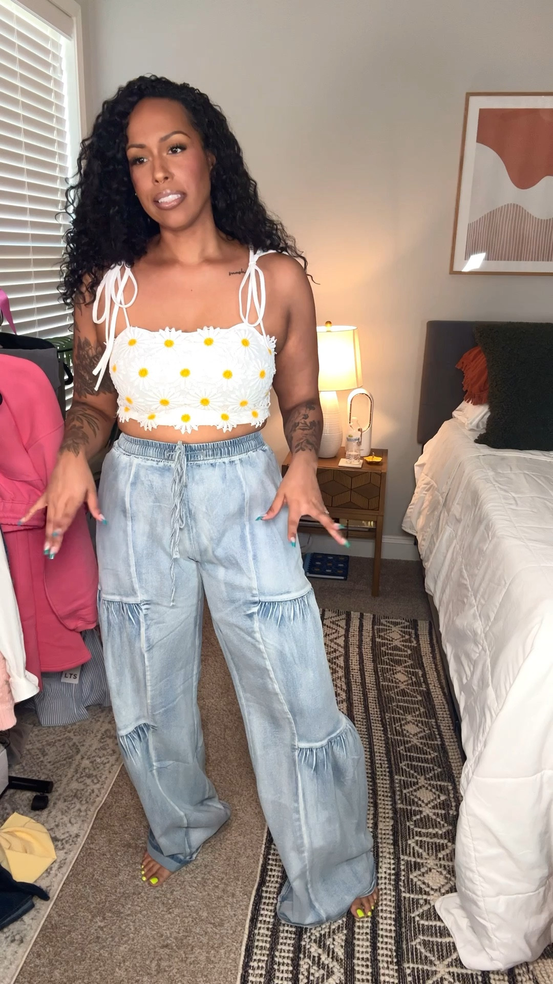 More Tall Girl Friendly Jeans from Fashion Nova. We can’t link them on here because they aren’t on LTK, but they are called: Tall Goin With The Flow Easy Fit Jeans - Light Wash

I’m wearing a large. They a lil too loose in the hip and butt area for me. It has a medium stretch so I would say size down. 

Listed as having a 33” inseam, but they actually are much longer on me. I have a 34”-35” inseam. 

#LTKMidsize #LTKTall #LTKootd