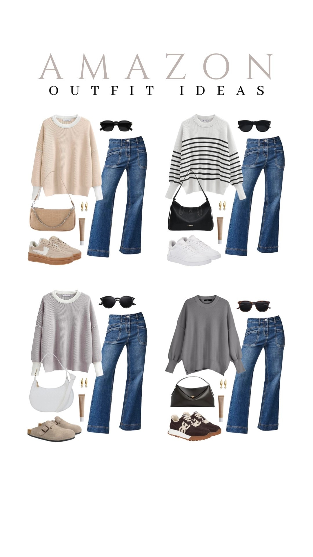 Simple outfit ideas with sweaters and jeans that are perfect for everyday this fall!
batwing sweater, sojos retro sunglasses, shoulder hobo bag, neutral sneakers, beauty finds, affordable fashion, trendy look, viral products, casual outfit idea, how to style, ways to style, fall style, amazon fashion, affordable style, fall outfit idea

#LTKSeasonal #LTKU #LTKStyleTip