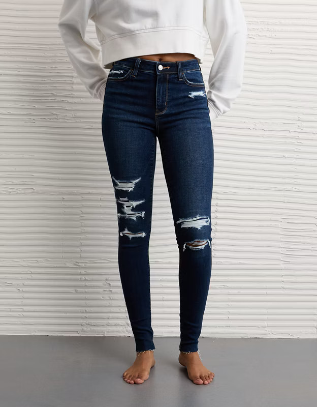 AE Next Level Ripped High-Waisted Jegging | American Eagle Outfitters (US & CA)