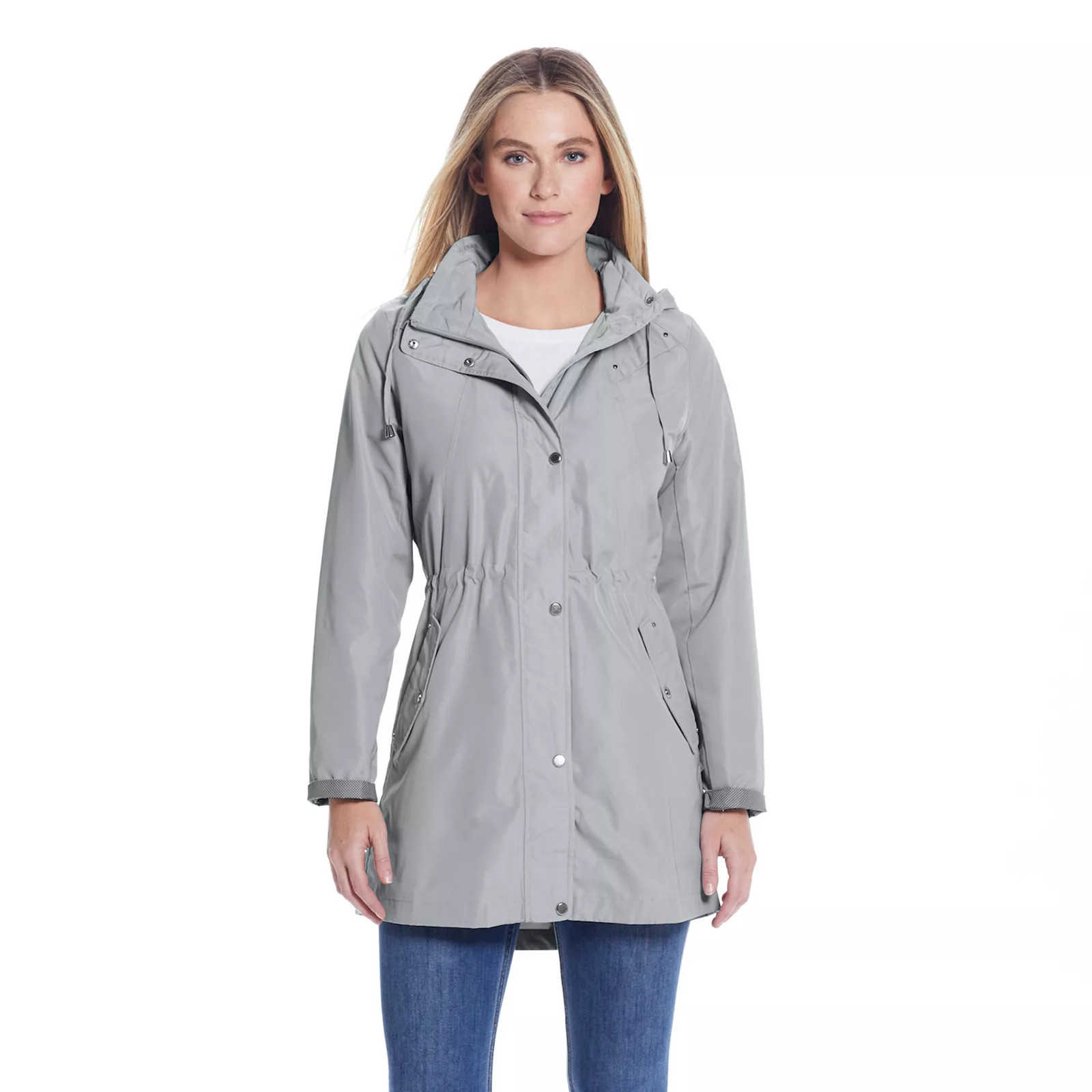 Women's Weathercast Hooded Anorak Jacket, Size: Medium, Icy Gray | Kohl's