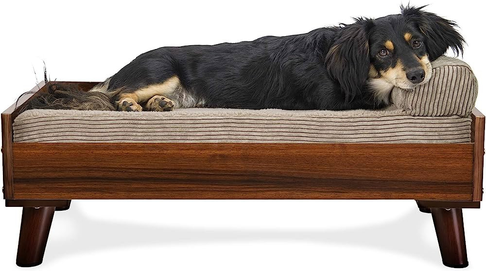 Furhaven Elevated Dog Bed Frame for 30" x 20" Medium Dog Beds, Easy Assembly - Mid-Century Modern... | Amazon (US)