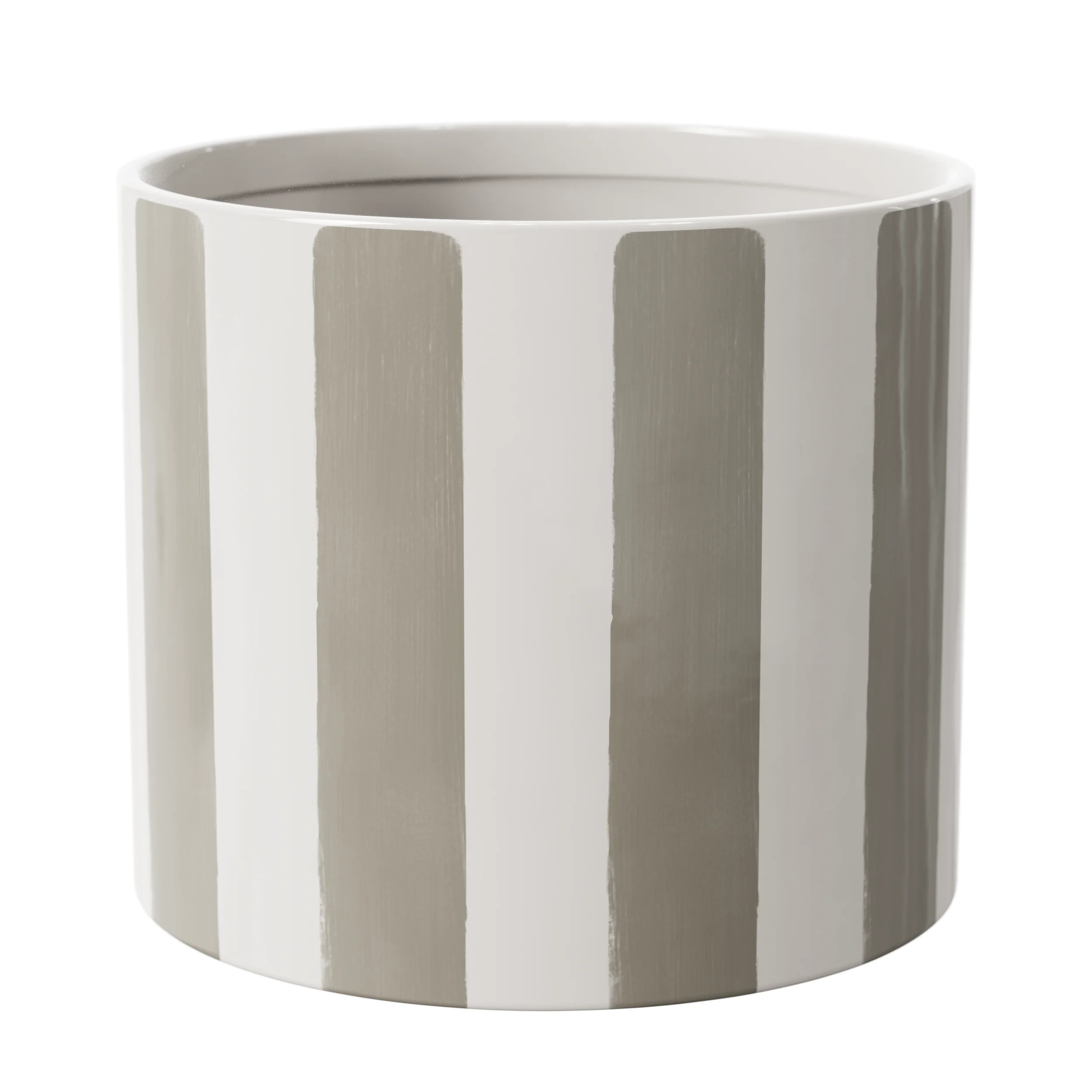 Mainstays Andrew 10" x 10" x 8.75" Round Birch Gray and Vanilla Dream Ceramic Planter | Walmart (US)