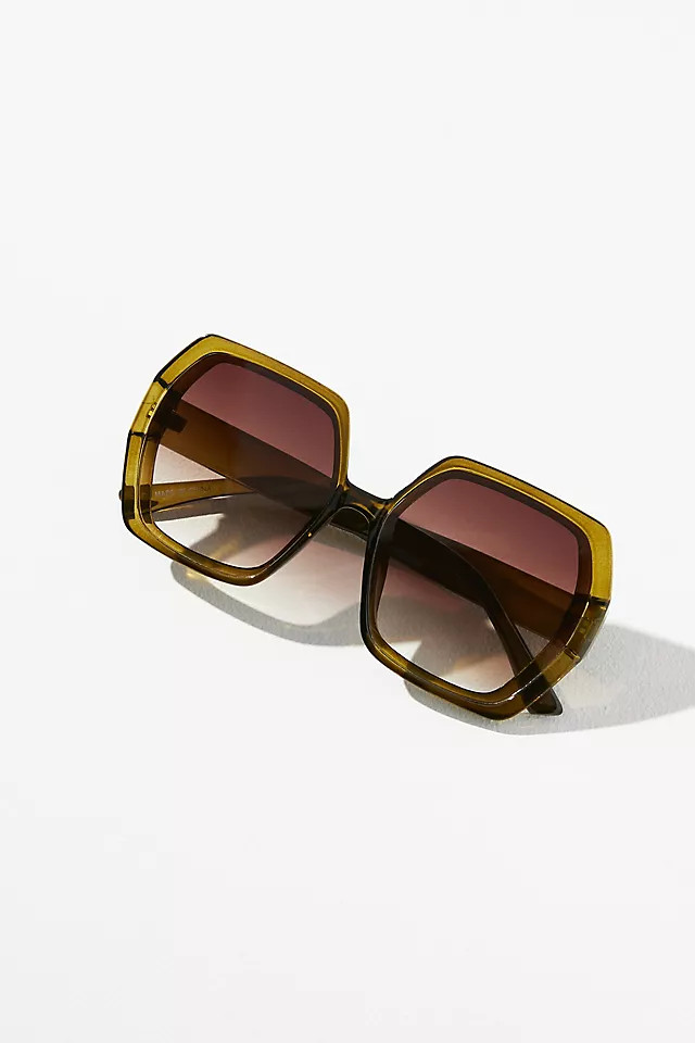 Oversized Geometric Sunglasses | Anthropologie (US)