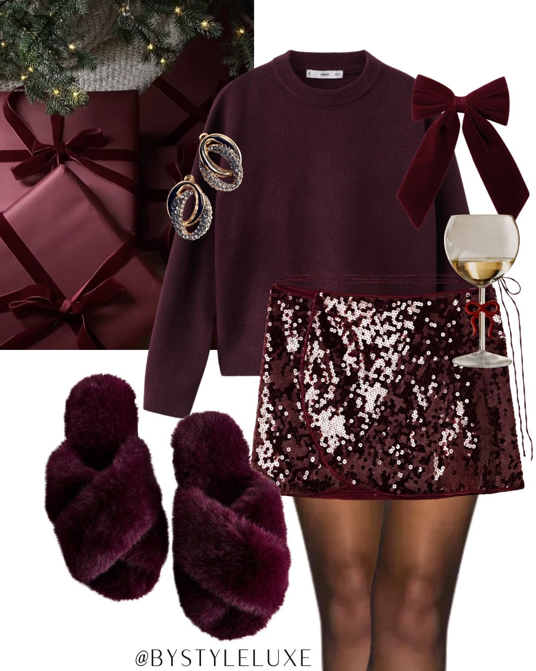 CHRISTMAS AT HOME - burgundy red sparkle look 

#sequinskirt #partywear #christmaslook 


#LTKwinter #LTKfestive #LTKCyberWeek