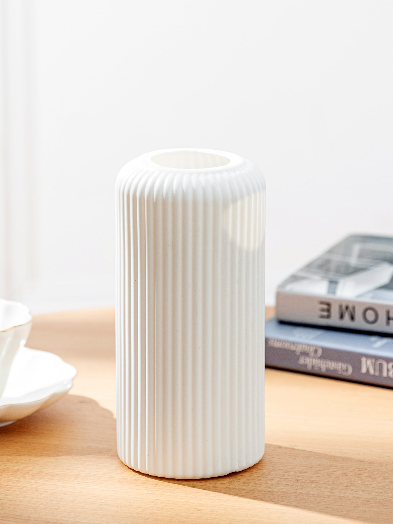 1pc Ceramic Look Plastic Composite Vase, Unbreakable Vase, Height 7.8 Inch Plastic Vase, Simple T... | SHEIN
