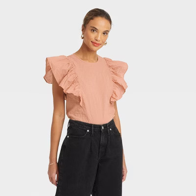 Women's Flutter Sleeve Tank Top - A New Day™ | Target