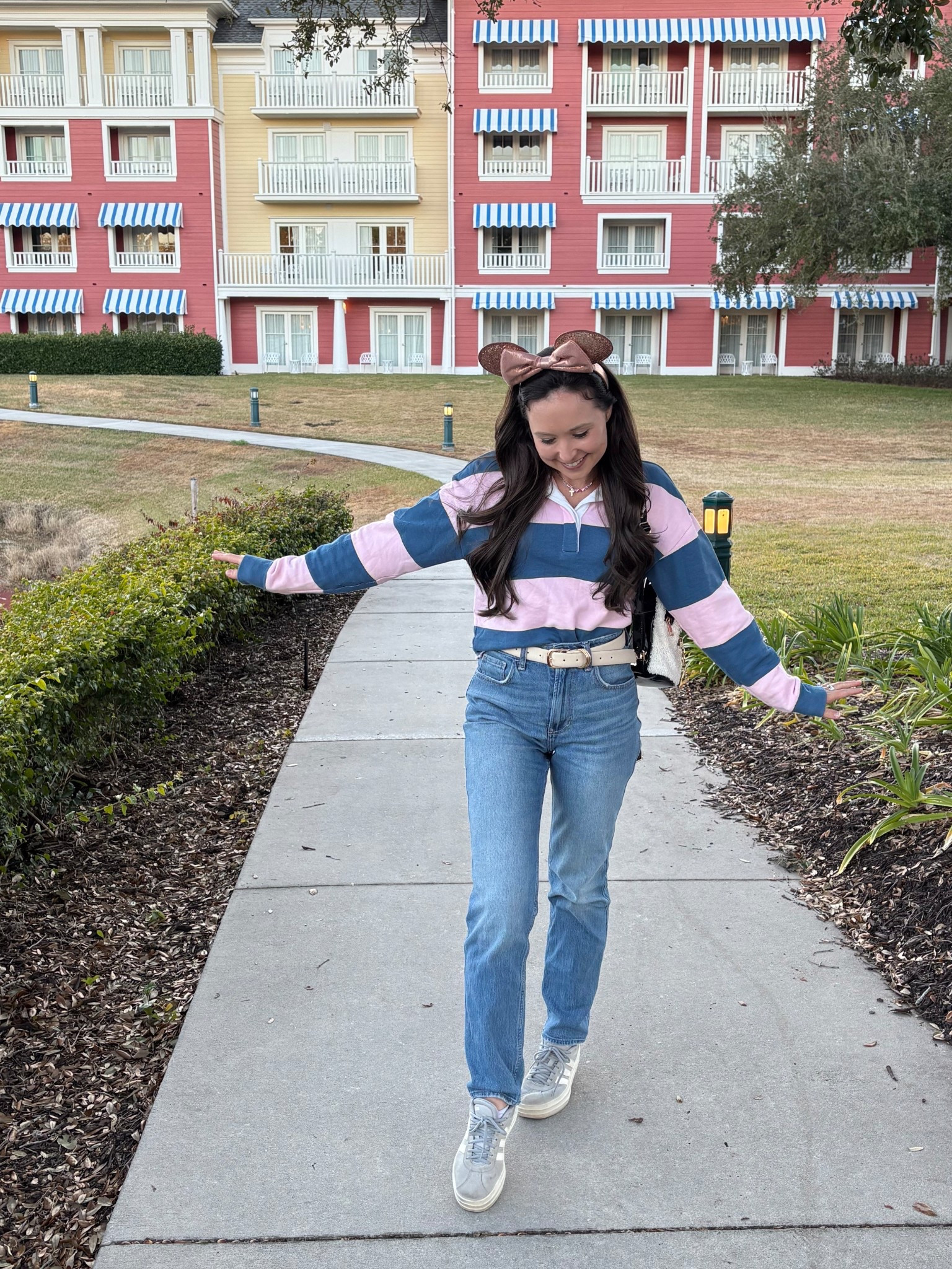 OOTD striped top and jeans and sneakers 

#LTKootd #LTKSeasonal #LTKdayinmylife