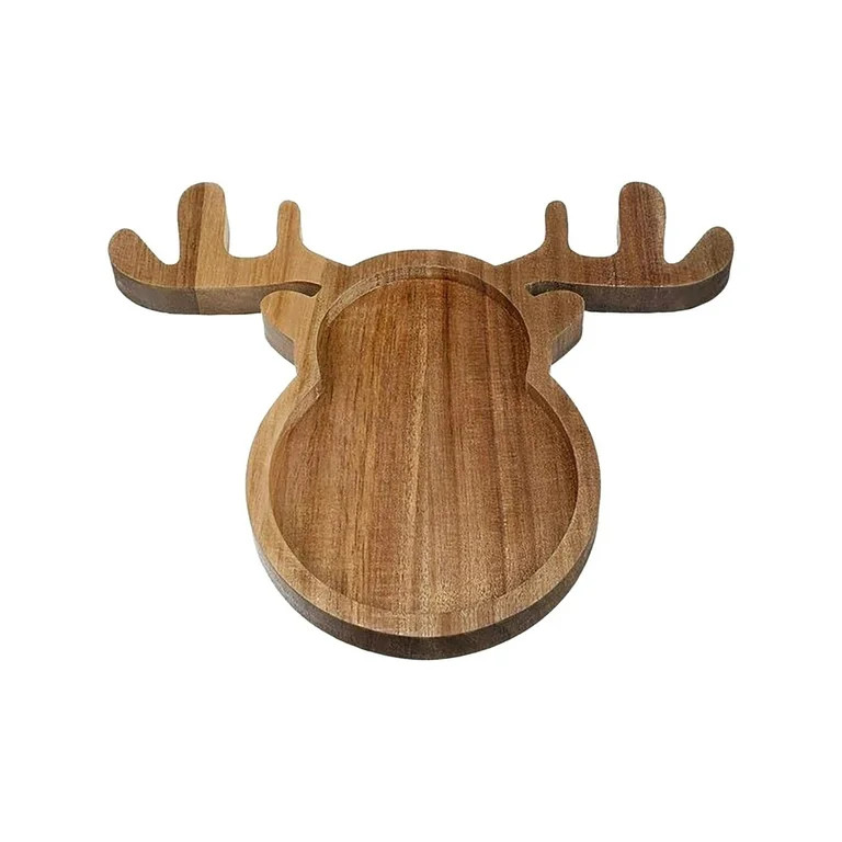CuiLiyq Christmas Charcuterie Boards, Christmas Wooden Cutting Board with Handle Antler, Cute Rei... | Walmart (US)