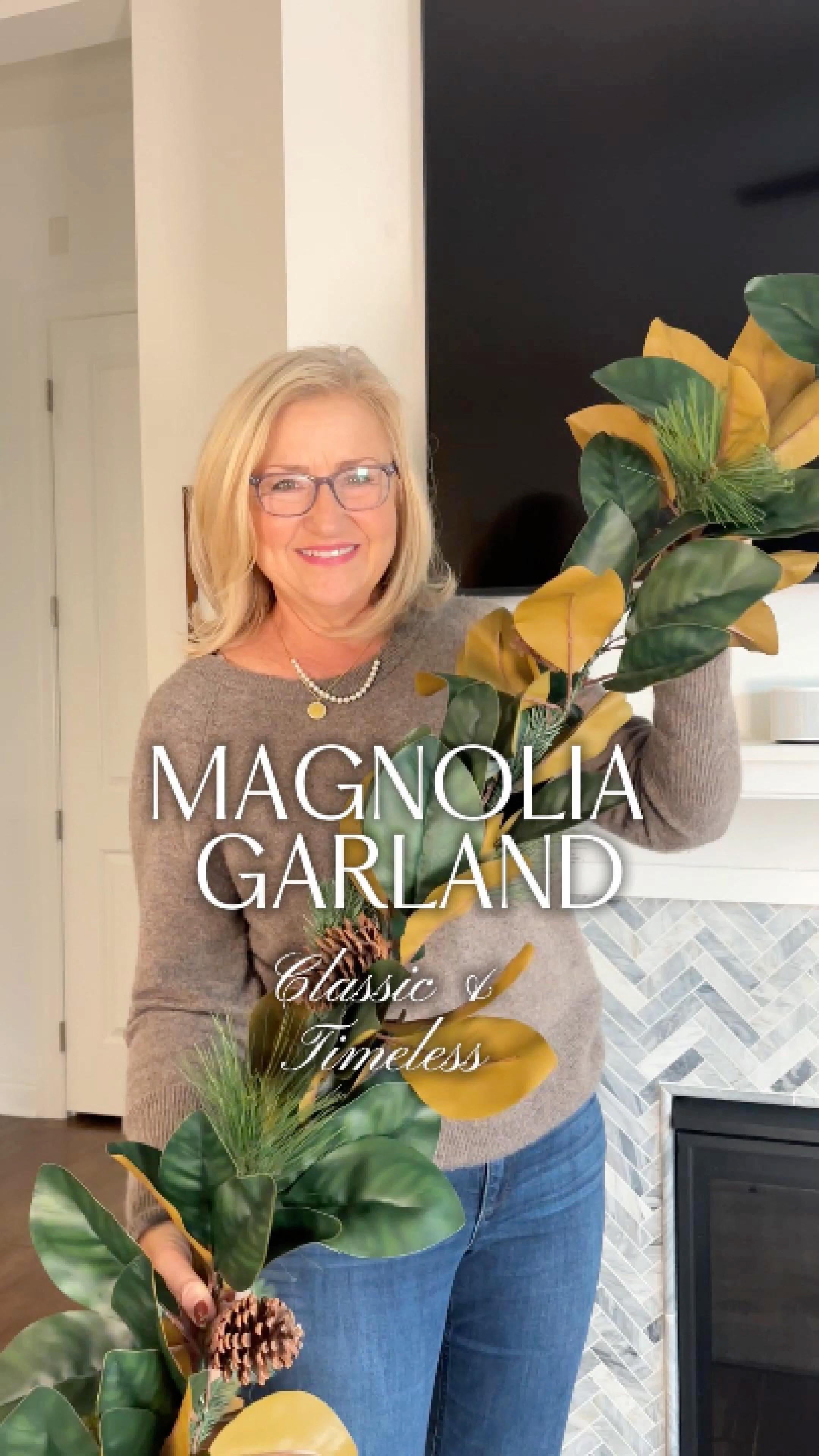 MAGNOLIA GARLAND is Classic and Timeless!  I created my mantle with 2ea, 6' garlands, added 8" jingle bells, lux faux fur stockings and tall iron candlesticks.   

 

#LTKHoliday #LTKSeasonal #LTKHome