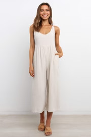 Morgan Jumpsuit - Beige | Petal & Pup (US)