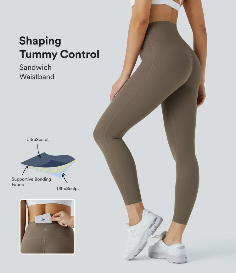 Women’s Halara UltraSculpt™ SoCinched High Waisted Butt Lifting Tummy Control Multiple Pocket... | HALARA
