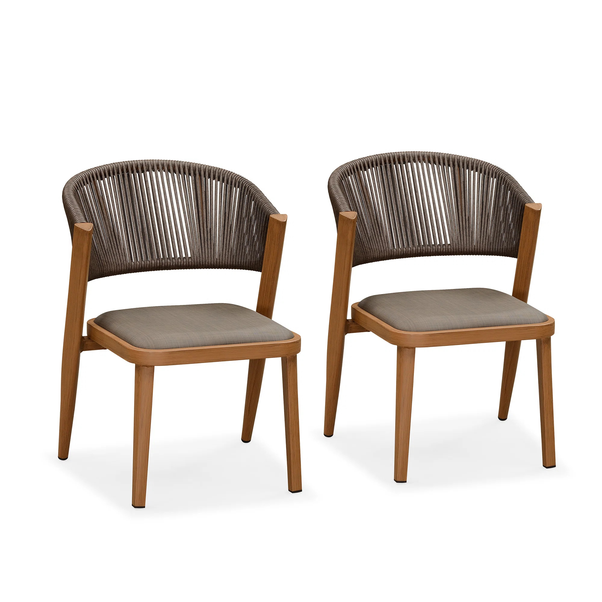 Purple Leaf Patio Dining Chair Metal Wicker Rattan Chairs | Wayfair | Wayfair North America