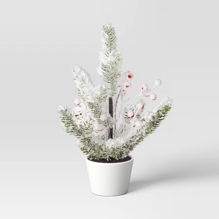 Lightly Flocked Red Berry Artificial Tree - Threshold™ | Target