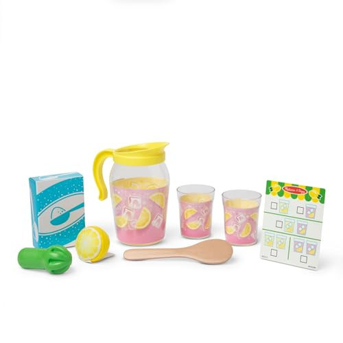 Melissa & Doug Lemonade Pretend Play Food and Drink Toy Set with Pitcher and Glasses, Ages 3+ | Amazon (US)