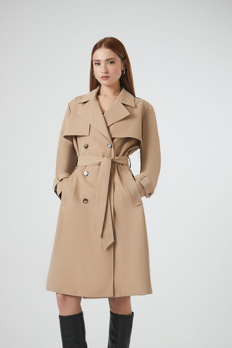 Notched Colorblock Trench Coat | Forever 21 (US)