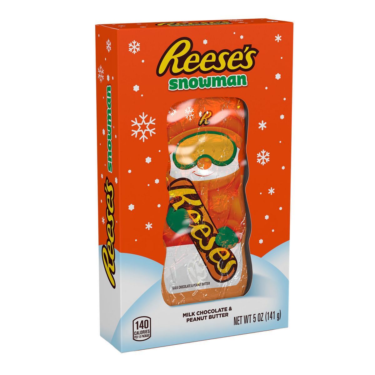 REESE'S Milk Chocolate Peanut Butter Snowman Holiday Candy - 5oz | Target