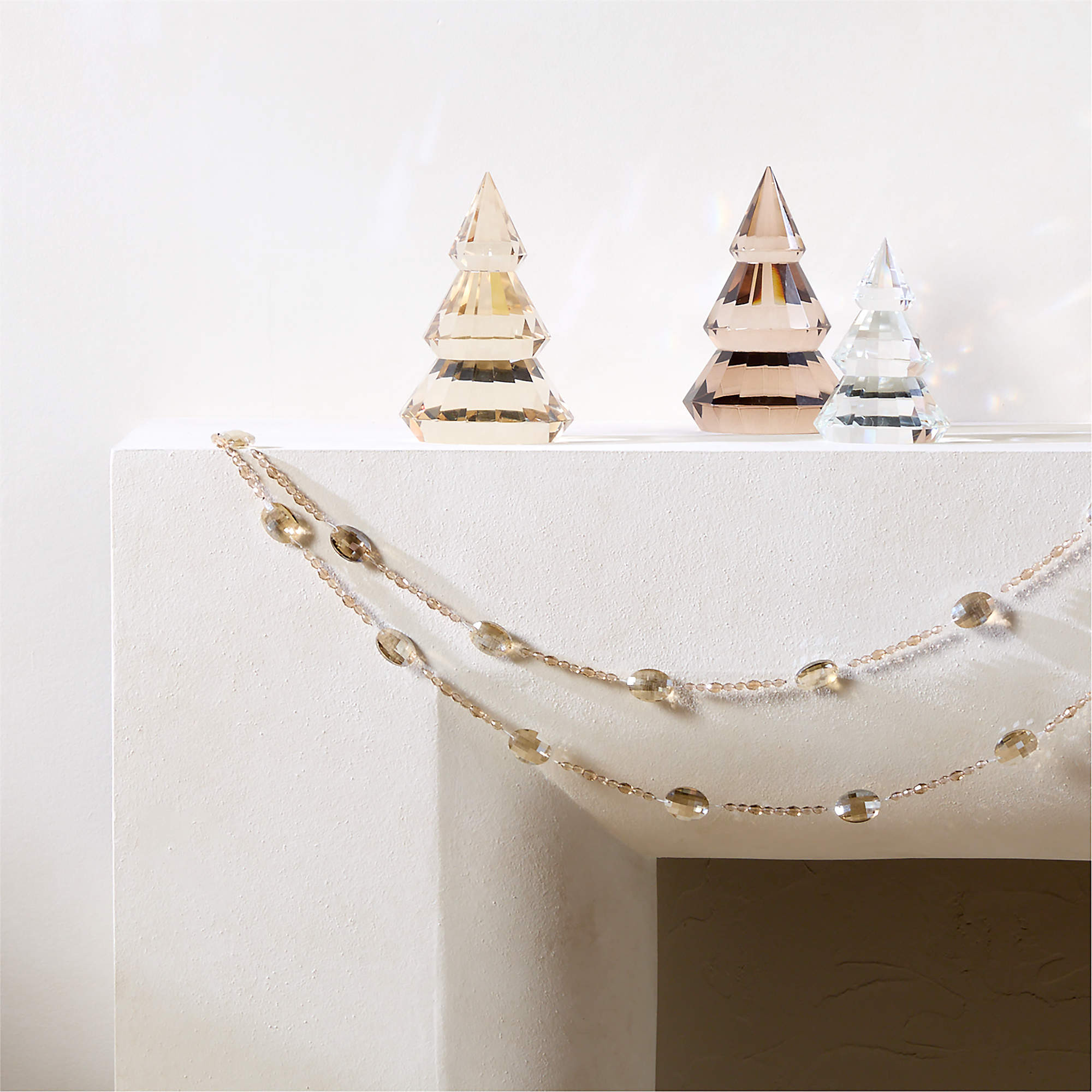 Adina Clear Crystal Christmas Tree Figure 5.75" + Reviews | CB2 | CB2