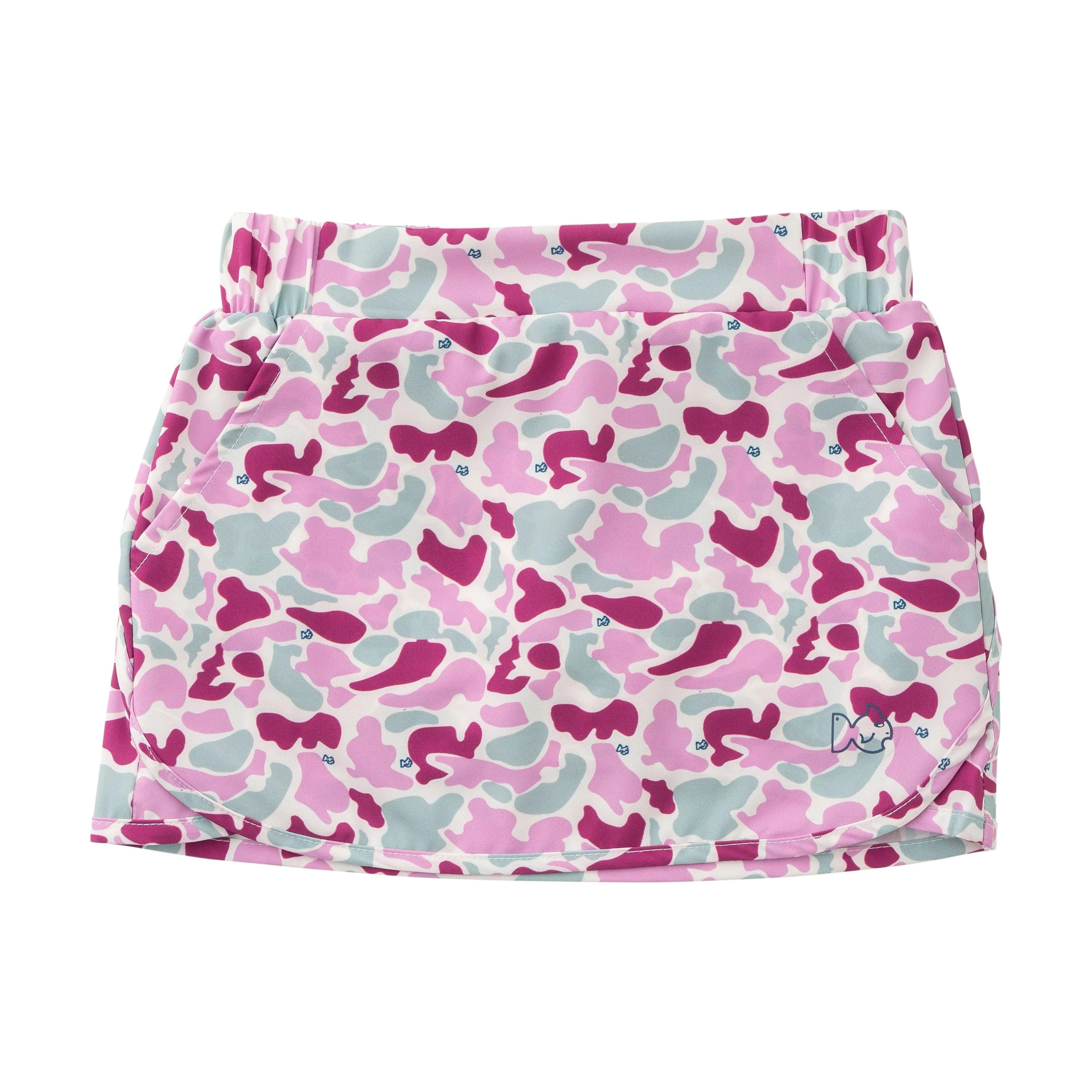 Girls Carolina Catch Skort in Orchid Purple Camo | PRODOH